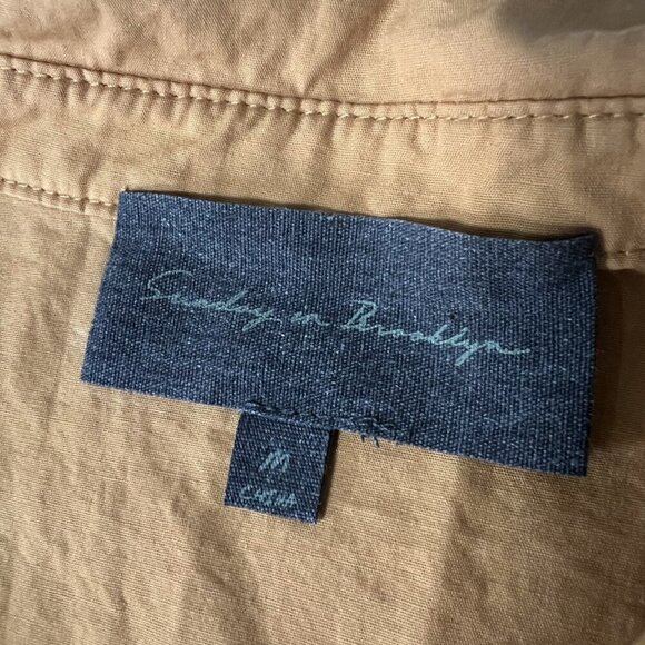 Anthropologie Sunday In Brooklyn Twist-Front V-Neck Blouse In Gold - Picture 5 of 13